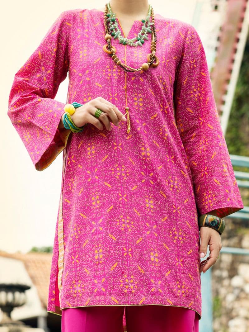 Pink Lawn Kurti