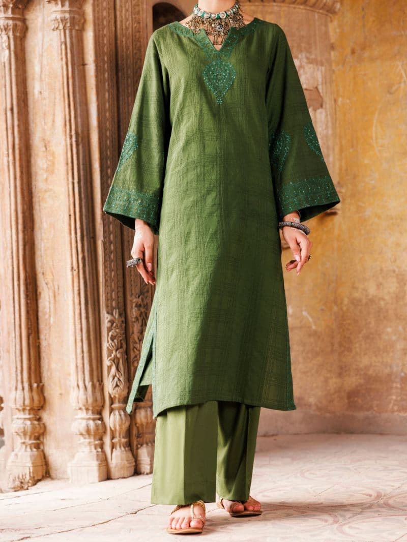 Mehndi Green Dobby Kurti thumbnail