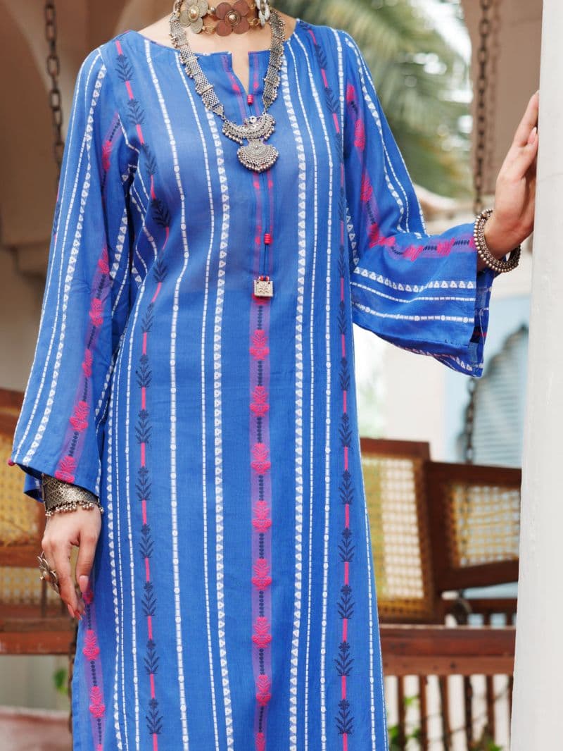 Blue Yarn Dyed Tunic thumbnail