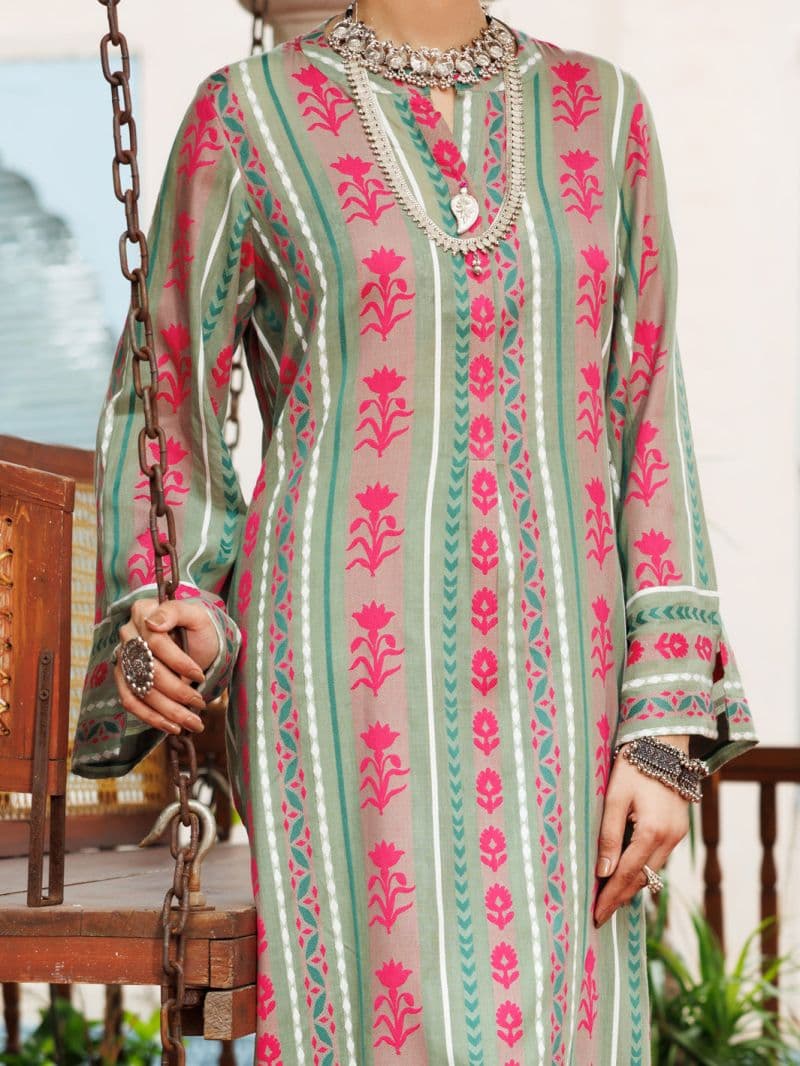 Pistachio Green Yarn Dyed Tunic