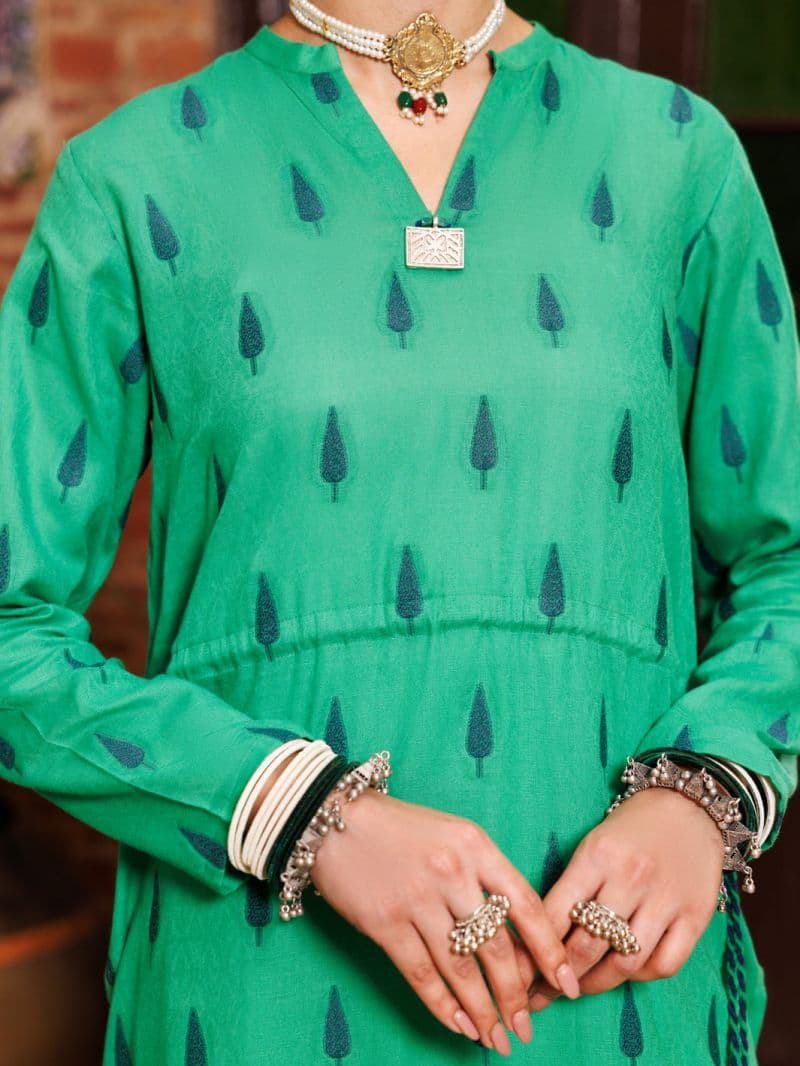 Green Yarn Dyed Tunic thumbnail