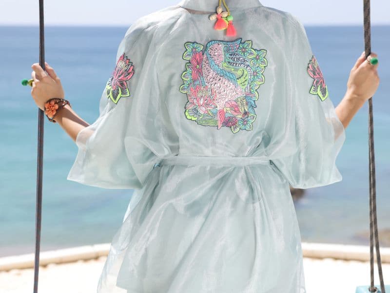 Ice Blue Shimmer Net Tunic