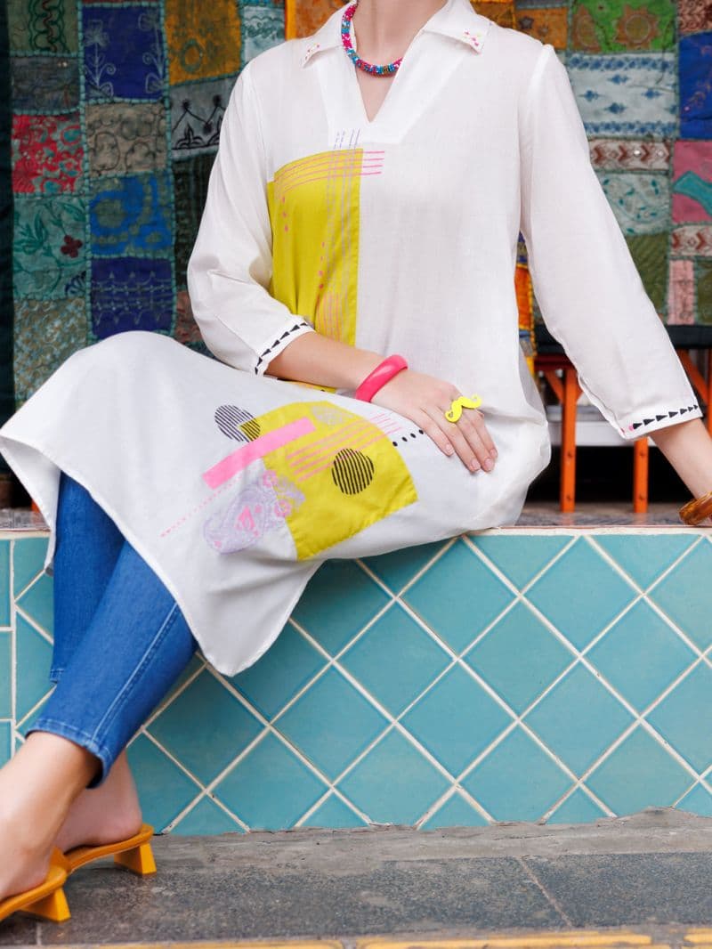 White Dyed Lawn Tunic thumbnail