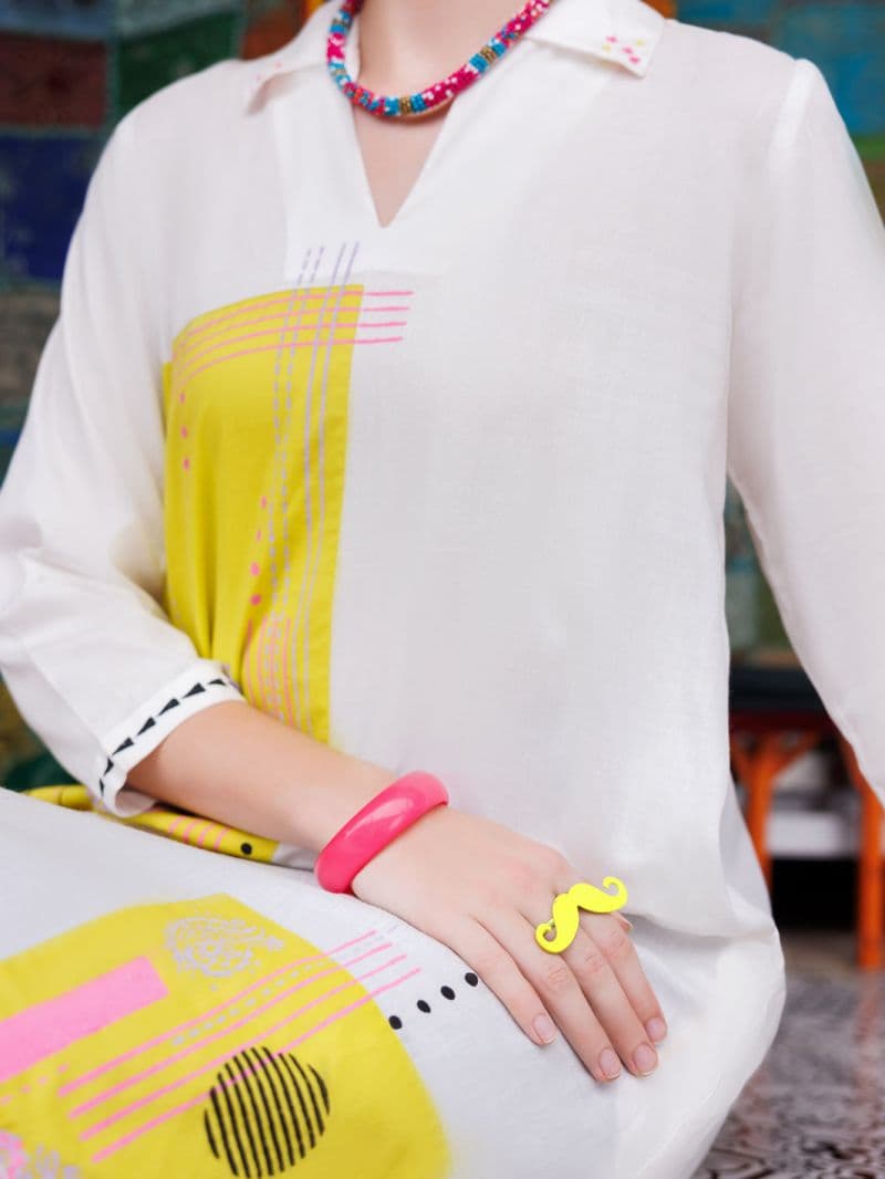 White Dyed Lawn Tunic thumbnail
