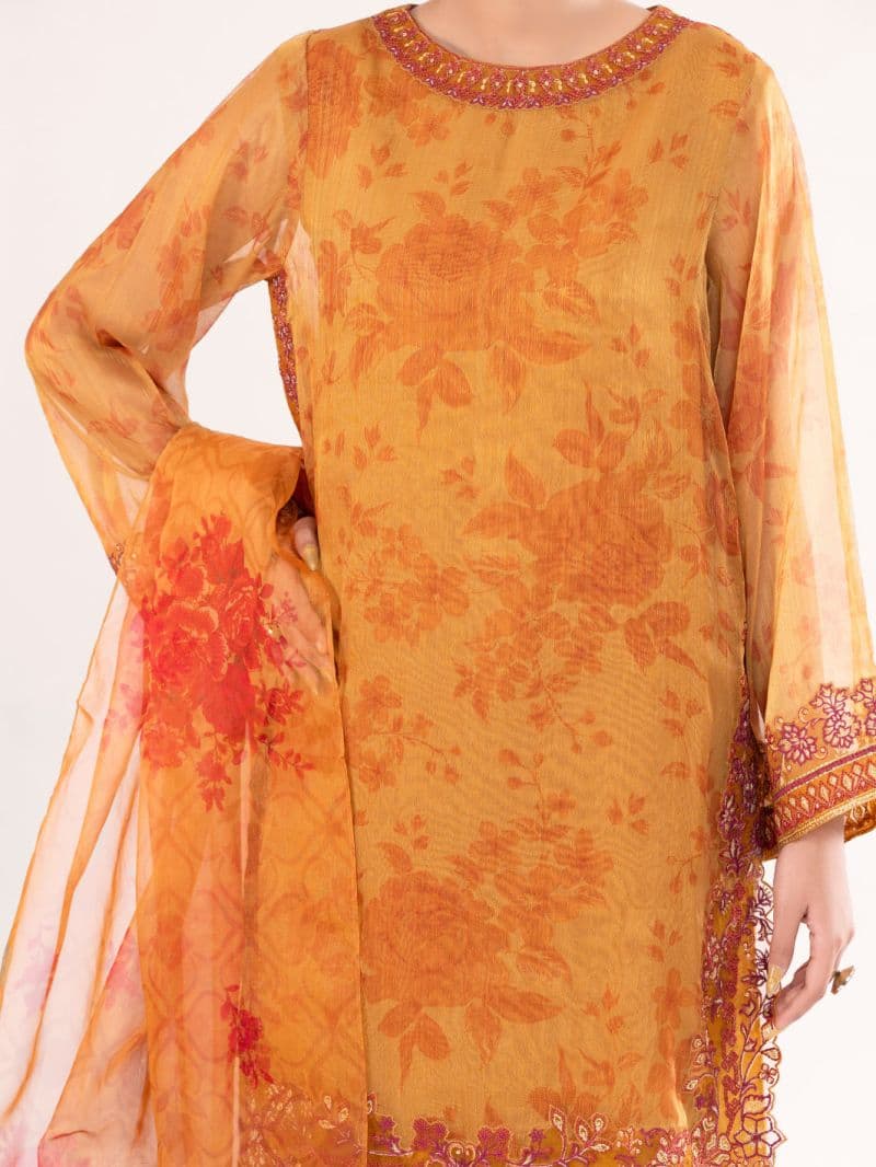 Mustard Mesuri Formal 3Pc Stitched thumbnail