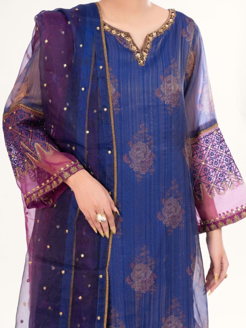 Purple Mesuri Formal 3Pc Stitched thumbnail