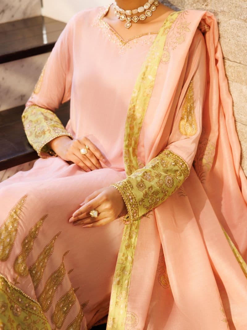 Pink Viscose Sheesha Silk Formal Stitched 3Pc