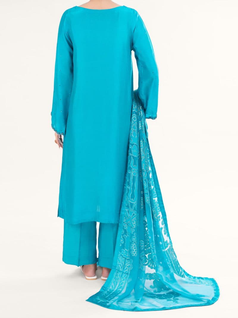Sea Green Sheesha Silk Formal 3Pc Stitched thumbnail