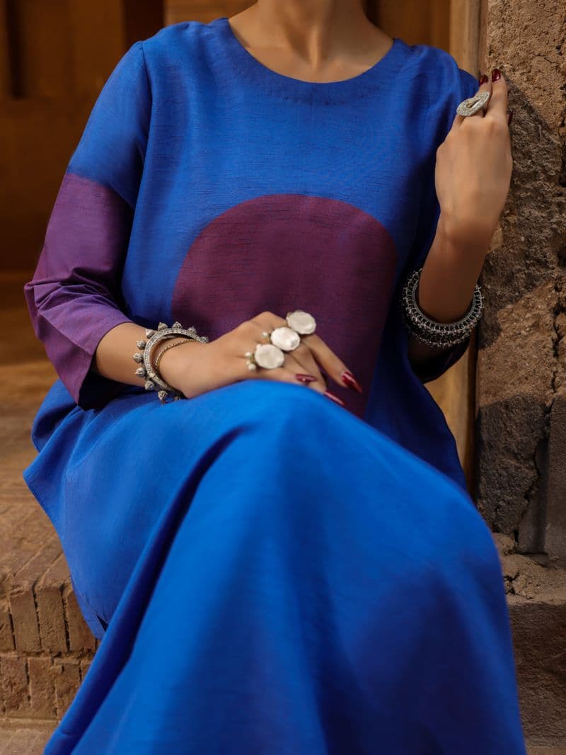 Blue Silk Formal 2Pc Stitched thumbnail