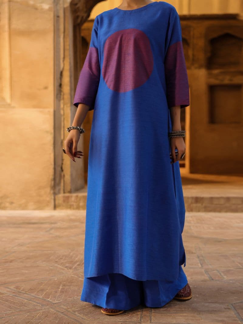 Blue Silk Formal 2Pc Stitched thumbnail