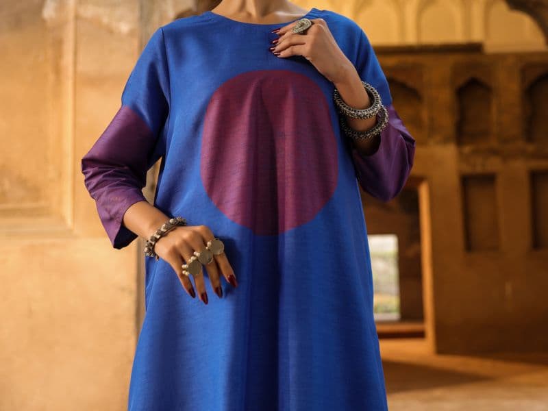 Blue Silk Formal 2Pc Stitched thumbnail