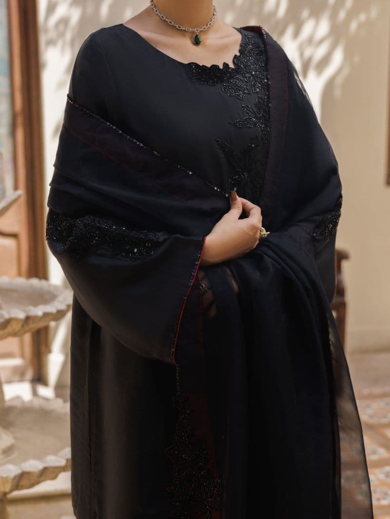 Black Silk Ready-to-Wear Suit (LS-630) thumbnail