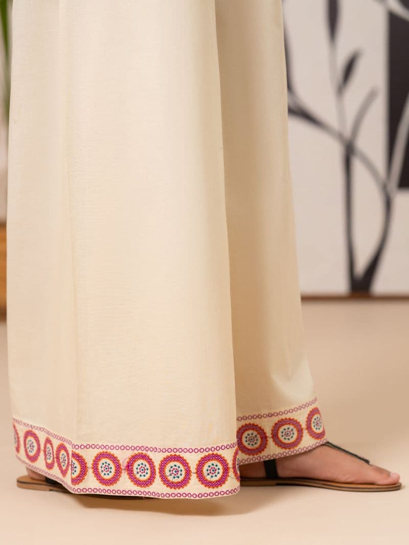 Off White Cotton Cambric Trouser thumbnail