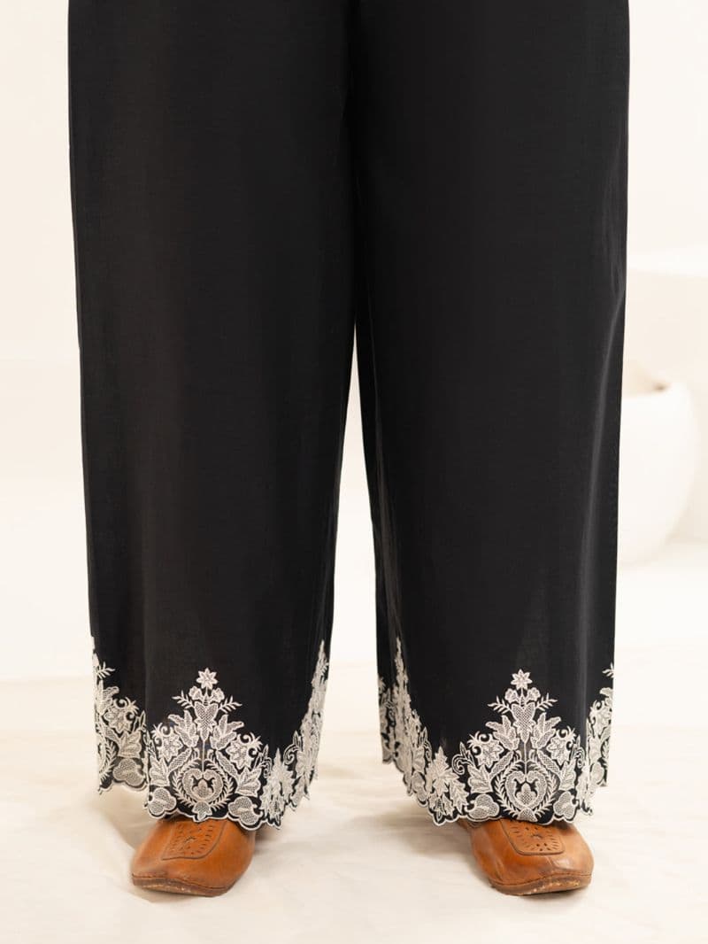 Black Cambric Casual Trousers thumbnail