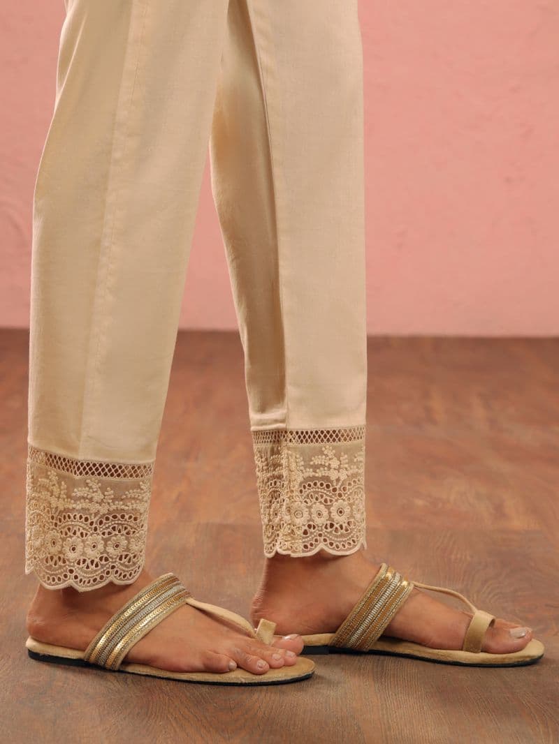 Beige Cambric Trousers thumbnail