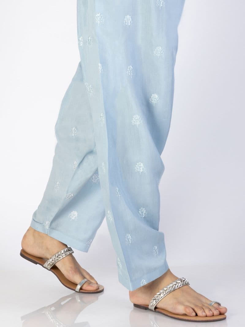 Ice Blue Viscose Trousers thumbnail