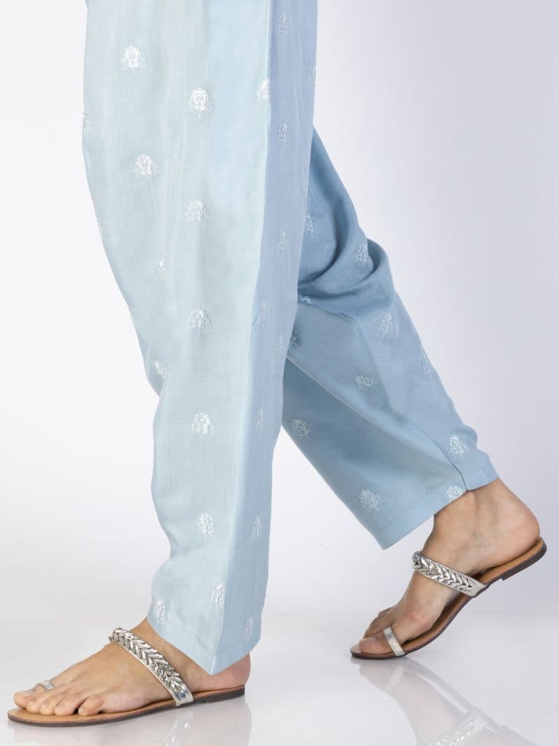 Ice Blue Viscose Trousers thumbnail