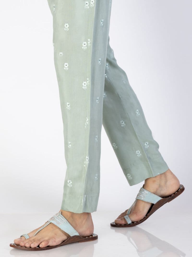 Pista Green Viscose Trousers thumbnail