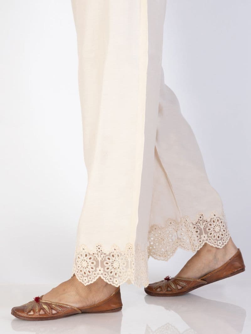 Beige Maple Silk Trousers thumbnail