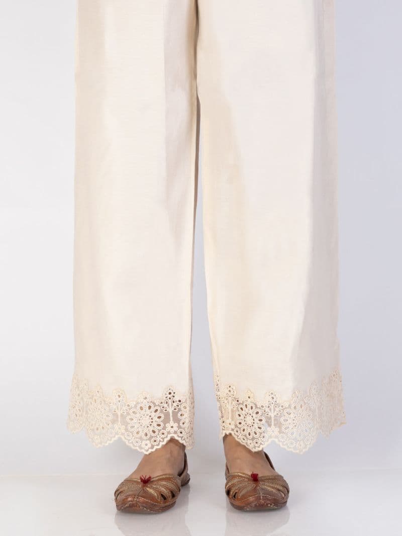 Beige Maple Silk Trousers thumbnail