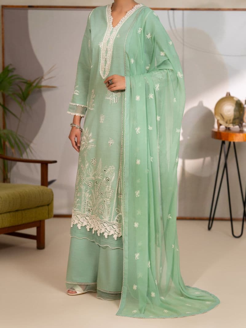 Pistachio Green Lawn Unstitched 3Pc