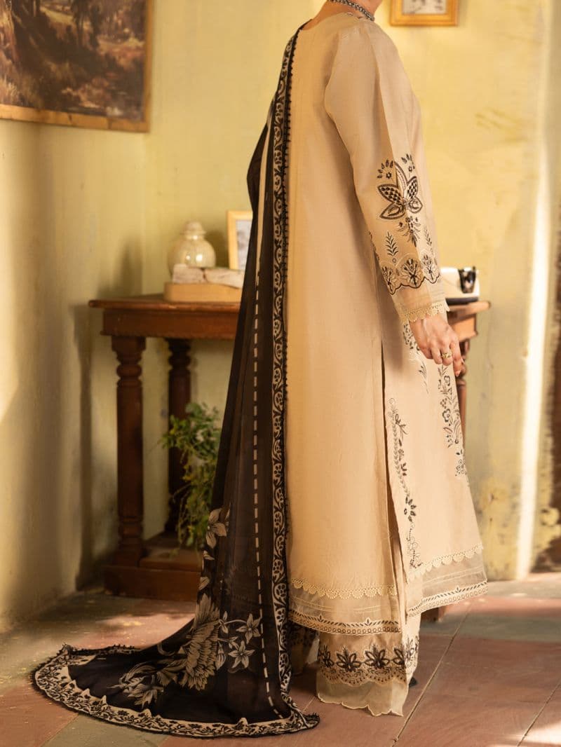 Beige Dyed Lawn Unstitched 3Pc thumbnail