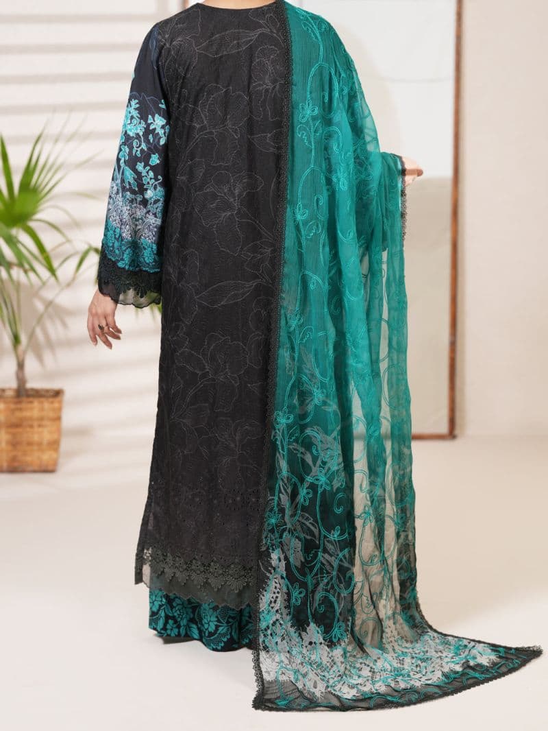 Charcoal Silk Lawn Unstitched 3PC thumbnail