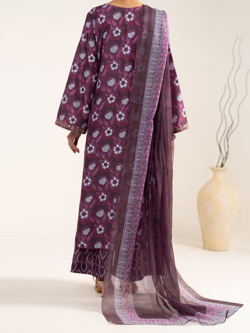 Maroon Silk 3Pc Unstitched thumbnail