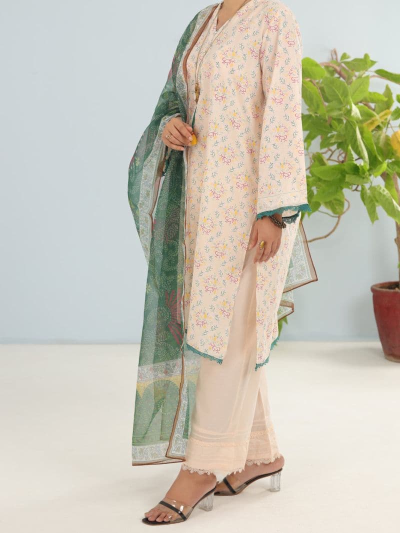 Beige Lawn 3Pc Unstitched thumbnail