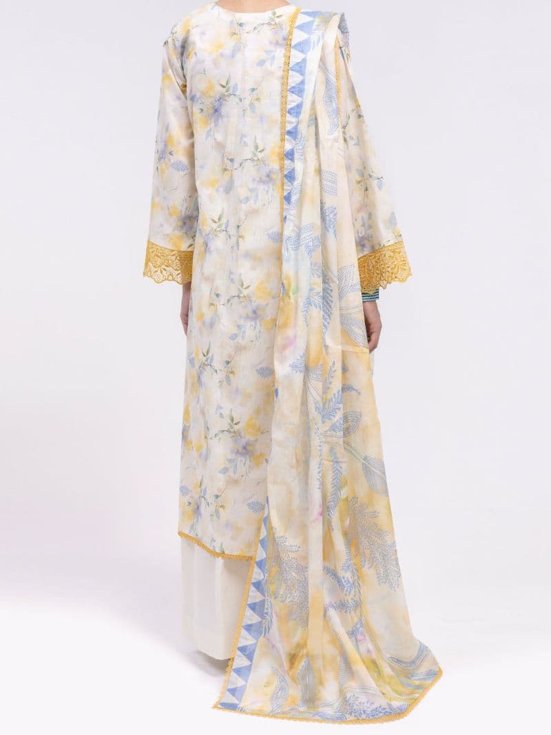 Off White Lawn 2Pc Unstitched
