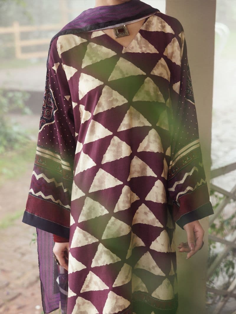 Plum Khaddar 2Pc Unstitched thumbnail