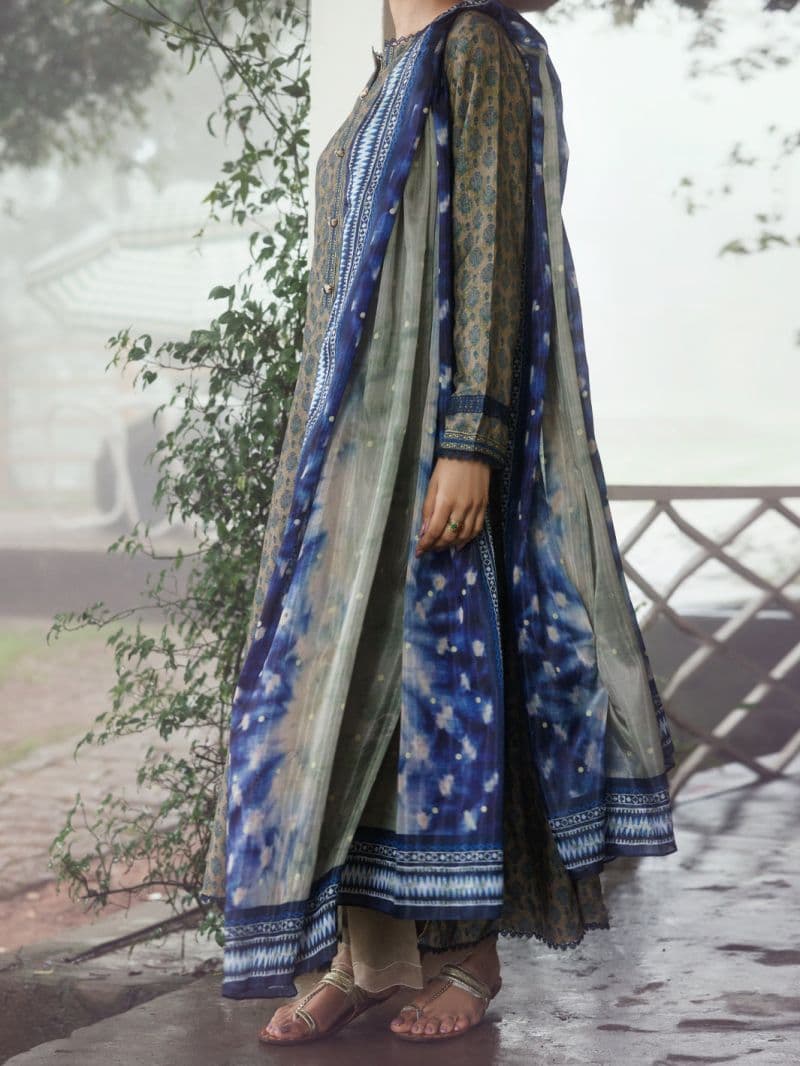 Sage Green Khaddar 2Pc Unstitched thumbnail