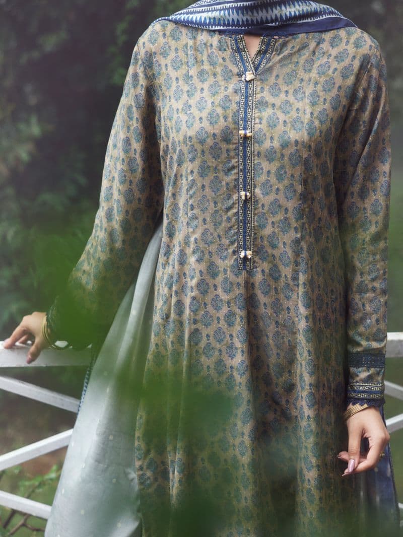 Sage Green Khaddar 2Pc Unstitched thumbnail