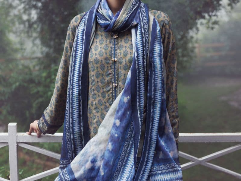Sage Green Khaddar 2Pc Unstitched thumbnail