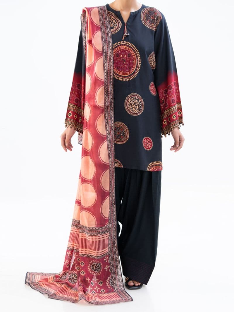 Black Khaddar 2Pc Unstitched thumbnail