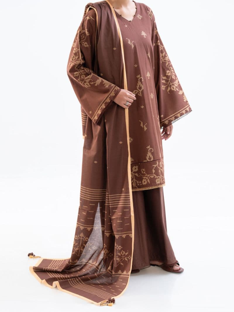 Brown Cambric 2Pc Unstitched thumbnail