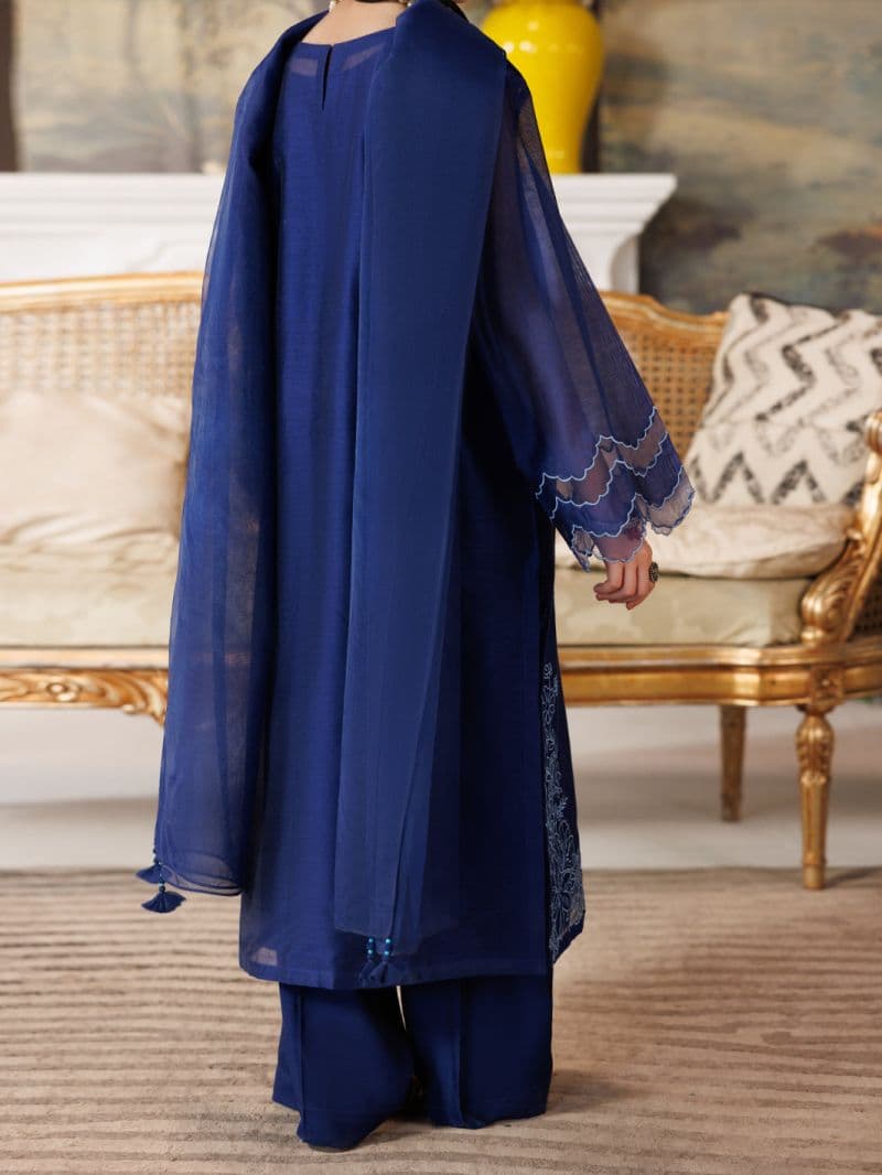 Blue Formal 3Pc Stitched