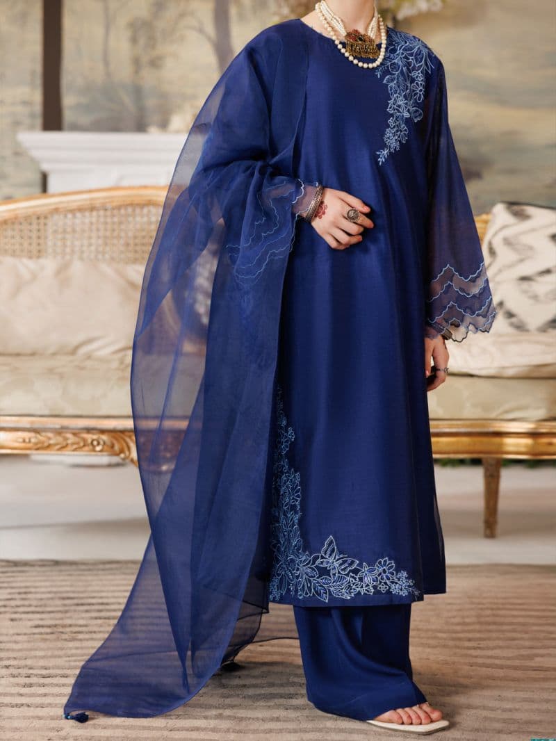 Blue Formal 3Pc Stitched
