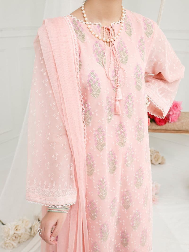 Pink Poly Net 3 Piece Stitched thumbnail