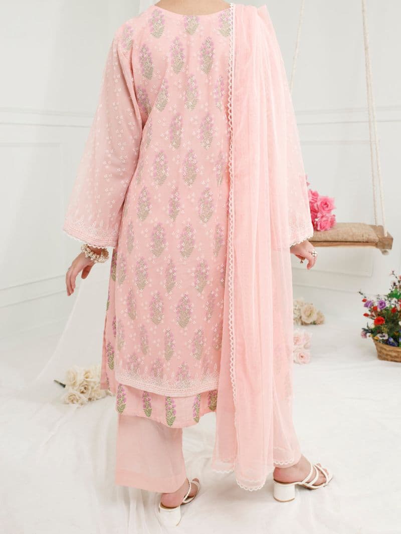 Pink Poly Net 3 Piece Stitched thumbnail