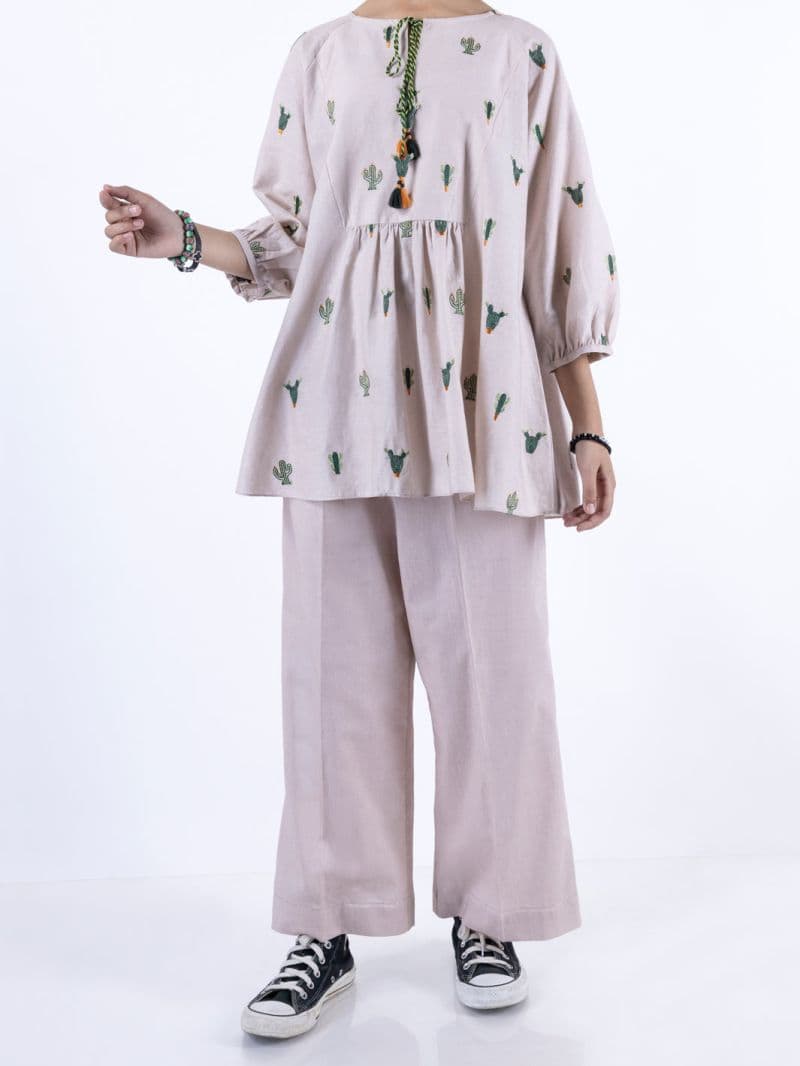 Beige Cambric Kurti thumbnail