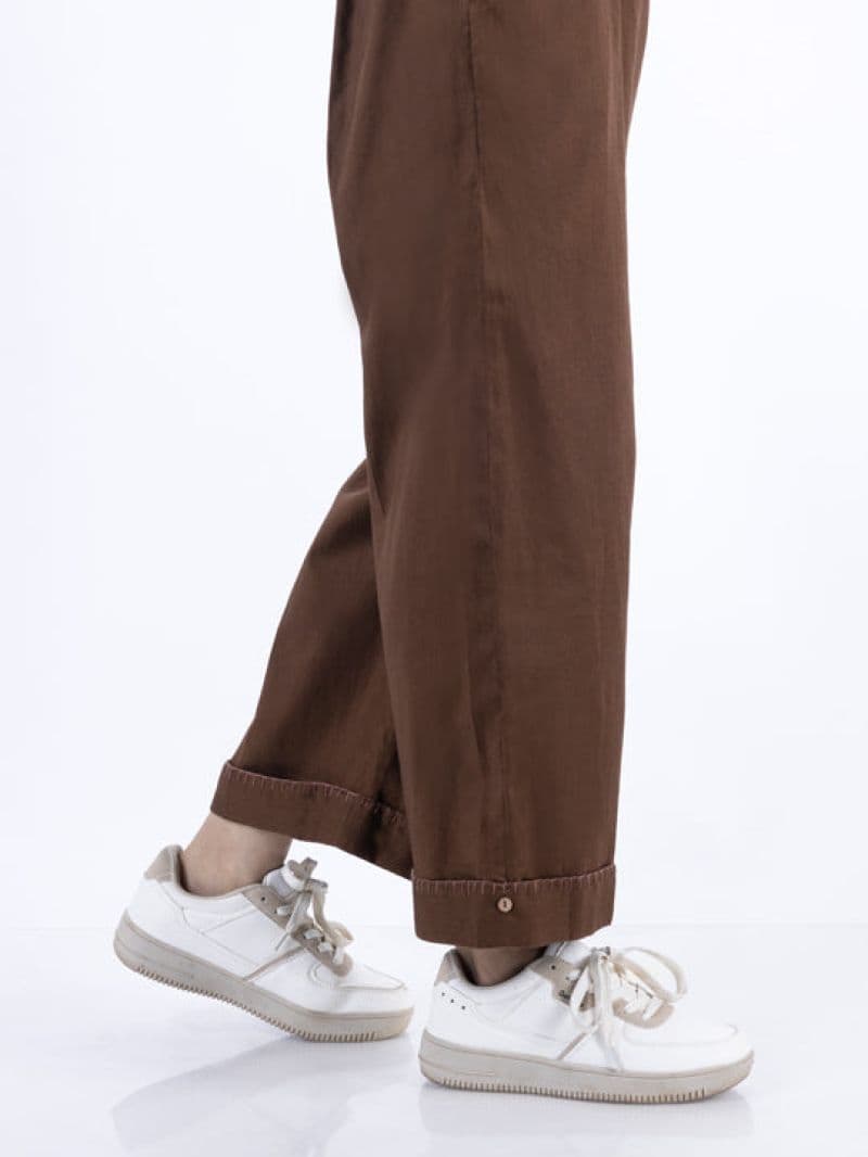 Dark Brown Cambric Girl Trousers thumbnail