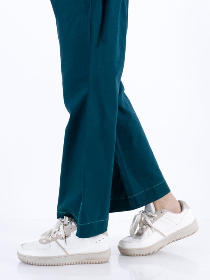Dark Green Cambric Girl Trousers thumbnail