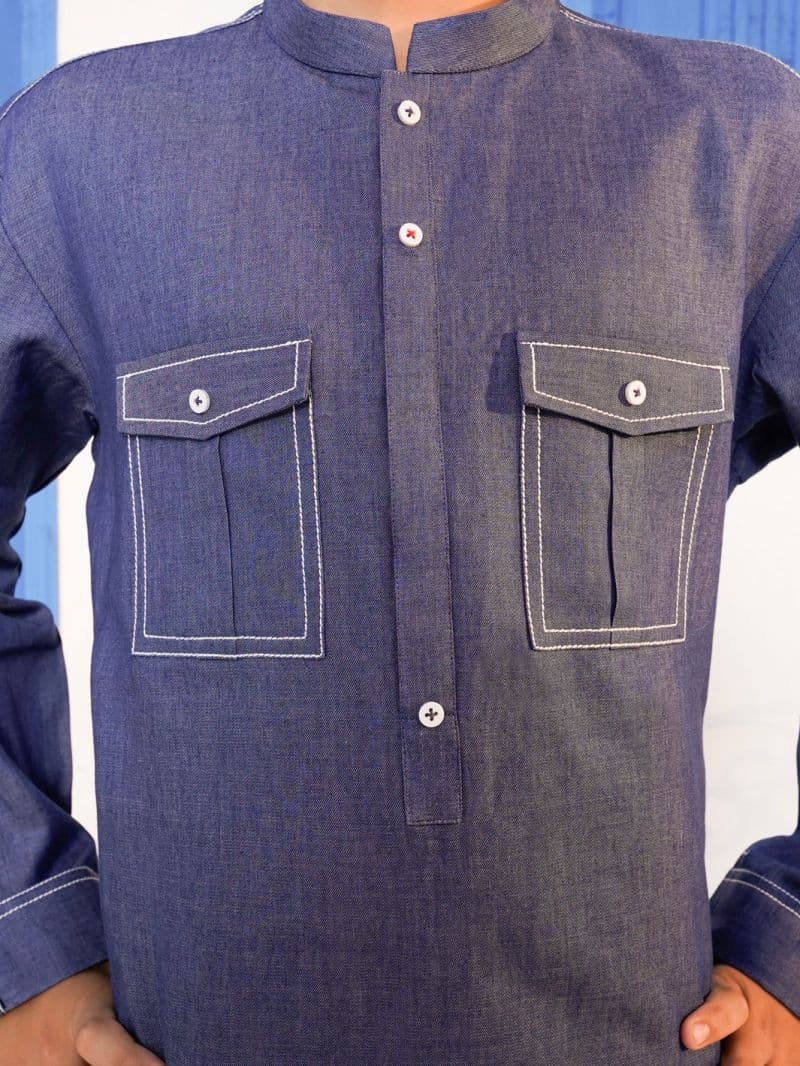 Blue Blended Kurta Trouser thumbnail