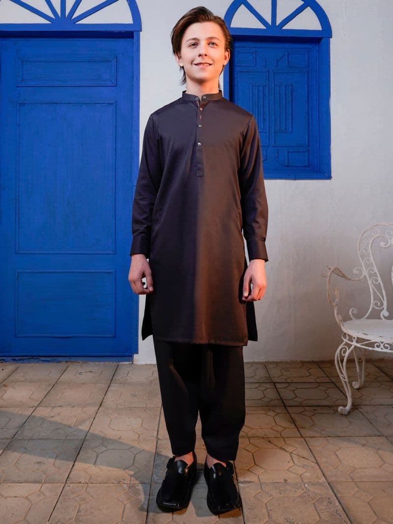 Black Blended Kameez Shalwar