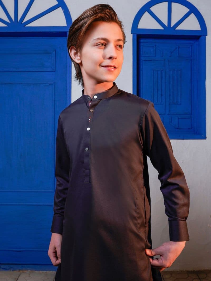 Black Blended Kameez Shalwar