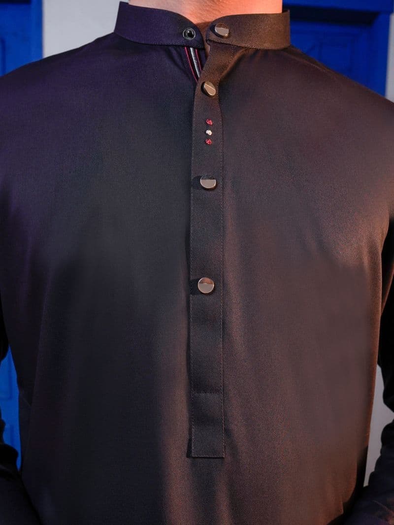 Black Blended Kameez Shalwar