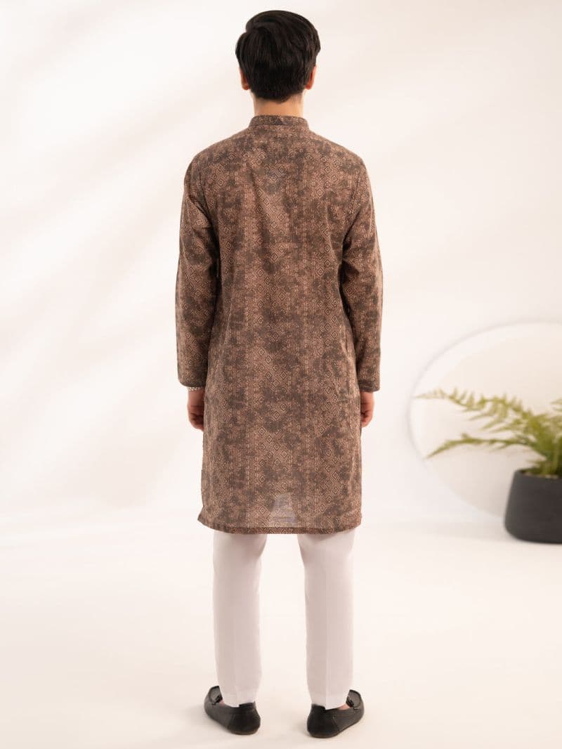 Brown Cotton Kurta thumbnail