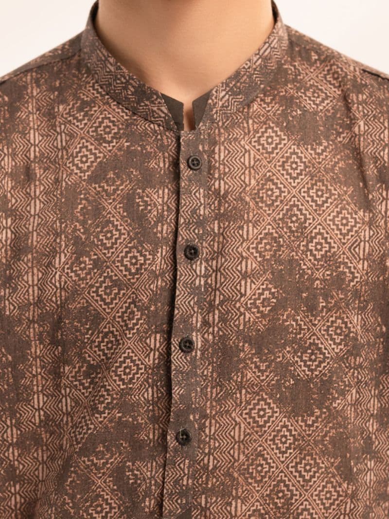 Brown Cotton Kurta thumbnail