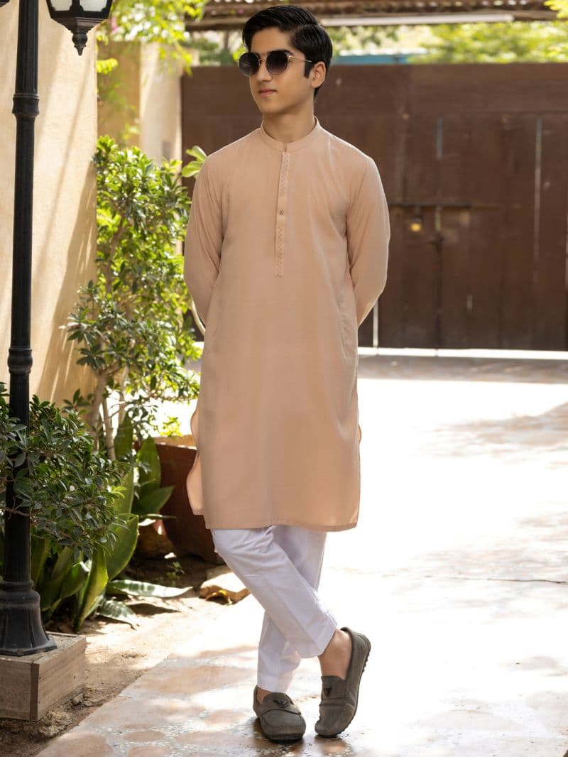 Peach Blended Kurta